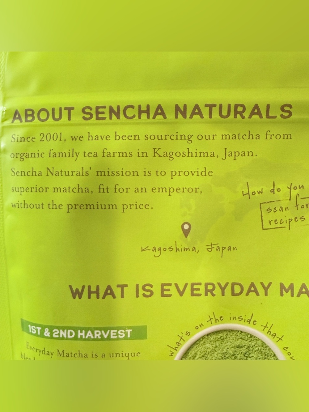 🆕 Sencha Naturals Organic Everyday Matcha 12 oz Japanese Green Tea 🍵 Sealed - Picture 7 of 13